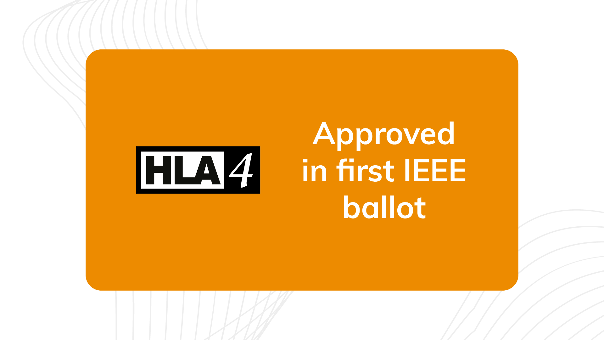 HLA 4 approved in IEEE balloting! Pitch Technologies